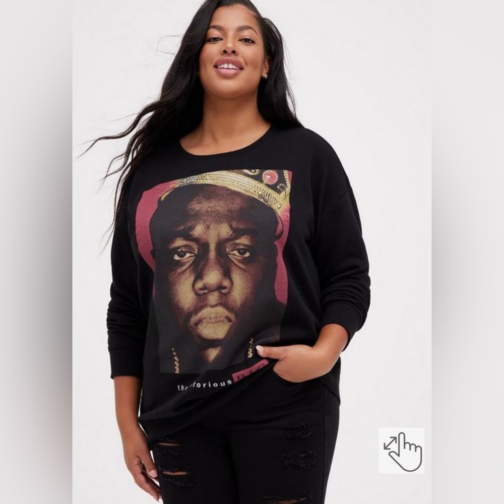 Tunic Sweatshirt - Cozy Fleece Biggie Dream Black